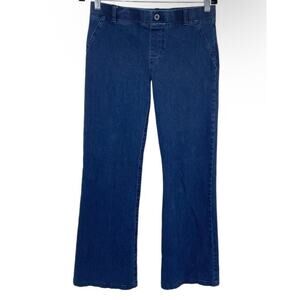 Betabrand Bootcut Jeans Petite Medium Wash Stretch Pull-On Career Denim M